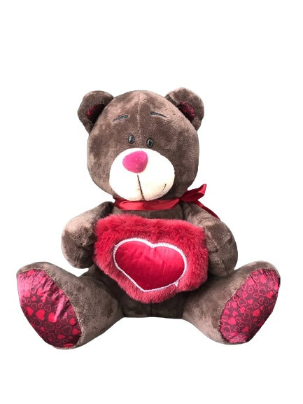 Фото Коричневый плюшевый медведь с сердцем