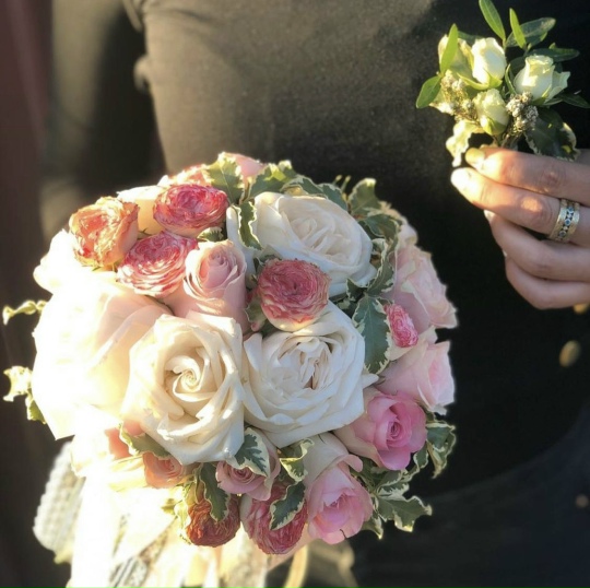 Фото Букет невесты в нежном розово-белом цвете