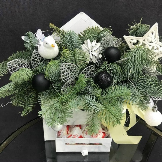 Фото Конверт новогодний белоснежный