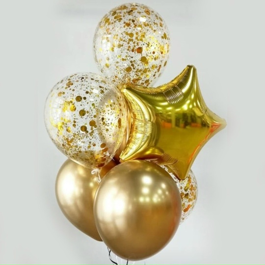 Фото Золотые шары 7 штук