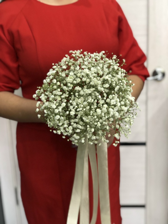 Фото Букет невесты из гипсофилы
